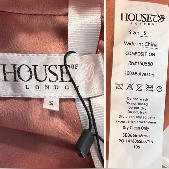 NWT HOUSE OF CB | Mena Dress in rose' pink size Small - Picture 2 of 7